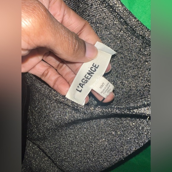 NWT L’Agence Gold Metallic One Shoulder Mini Dress size XS - Picture 4 of 5